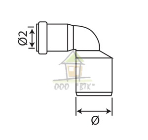 схема канализационного углового перехода